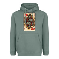 Sage King Of Hearts Cowboy Heavyweight Hoodie - HowdyJamesFarm