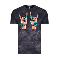 Cloud Black gemstone rock hand Vintage Tee - MaliasSmallBusiness