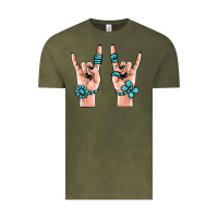 Vintage Olive gemstone rock hand Vintage Tee - MaliasSmallBusiness