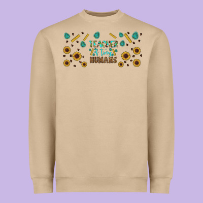 Teacher Of Tiny Humans Libbey Glass Heavyweight Sweatshirt Designed By Bundleandbundleshop