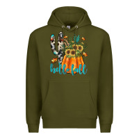 Army Green hello fall Premium Hoodie - JahusDesignShop