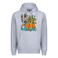 Heather Grey hello fall Premium Hoodie - JahusDesignShop