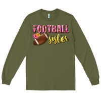 Army Green football sister Long Sleeve Tee - BundleAndBundleShop