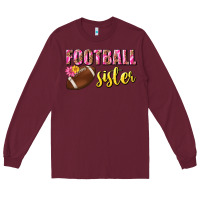Burgundy football sister Long Sleeve Tee - BundleAndBundleShop