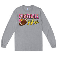 Heather Grey football sister Long Sleeve Tee - BundleAndBundleShop
