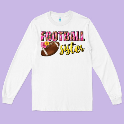 Football Sister Long Sleeve Tee Designed By Bundleandbundleshop