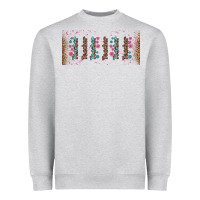 Heather Grey teacher gemstone and pink flower libbey glass Heavyweight Sweatshirt - BundleAndBundleShop