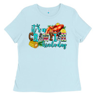 Baby Blue its a crawfish kinda day Ladies Tee - AdoDesignShop