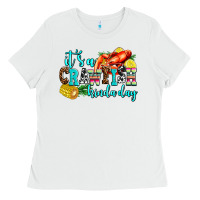 White its a crawfish kinda day Ladies Tee - AdoDesignShop