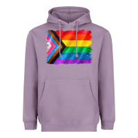 Lavender Pride flag background Heavyweight Hoodie - CowGirlArtShop