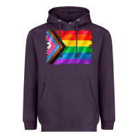 Plum Pride flag background Heavyweight Hoodie - CowGirlArtShop