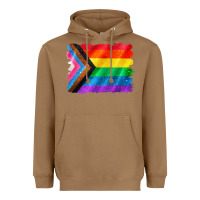 Toasted Coconut Pride flag background Heavyweight Hoodie - CowGirlArtShop