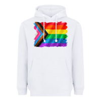White Pride flag background Heavyweight Hoodie - CowGirlArtShop