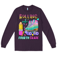 Plum rolling into fourth grade Long Sleeve Tee - BundleAndBundleShop