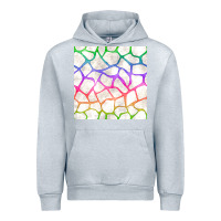 Heather Grey Watercolor Rainbow Giraffe Seamless Pattern Urban Hoodie - BundleAndBundleShop