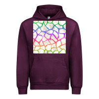 Mauve Wine Watercolor Rainbow Giraffe Seamless Pattern Urban Hoodie - BundleAndBundleShop