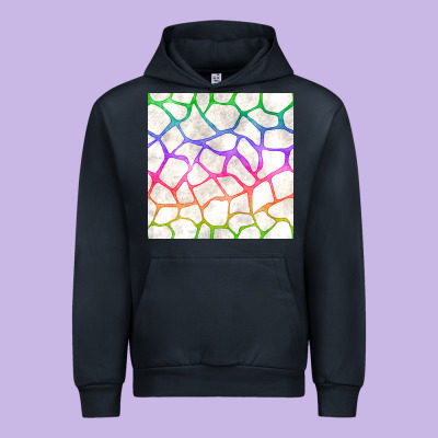 Watercolor Rainbow Giraffe Seamless Pattern Urban Hoodie Designed By Bundleandbundleshop