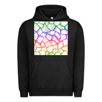 Pigment Black Watercolor Rainbow Giraffe Seamless Pattern Urban Hoodie - BundleAndBundleShop