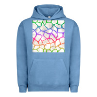 Pigment Pebble Blue Watercolor Rainbow Giraffe Seamless Pattern Urban Hoodie - BundleAndBundleShop