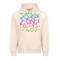Sandshell Watercolor Rainbow Giraffe Seamless Pattern Urban Hoodie - BundleAndBundleShop