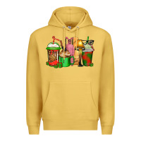 Antique Gold christmas movie coffee cups Premium Hoodie - CowGirlArtShop