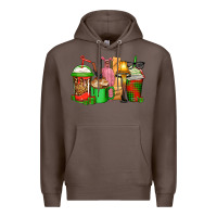 Coffee christmas movie coffee cups Premium Hoodie - CowGirlArtShop