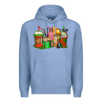 Colony Blue christmas movie coffee cups Premium Hoodie - CowGirlArtShop