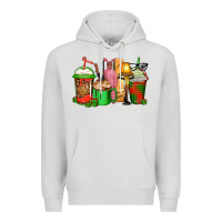 Dove Grey christmas movie coffee cups Premium Hoodie - CowGirlArtShop