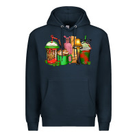 Navy christmas movie coffee cups Premium Hoodie - CowGirlArtShop