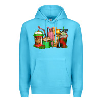 Ocean Blue christmas movie coffee cups Premium Hoodie - CowGirlArtShop