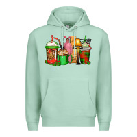 Seafoam christmas movie coffee cups Premium Hoodie - CowGirlArtShop