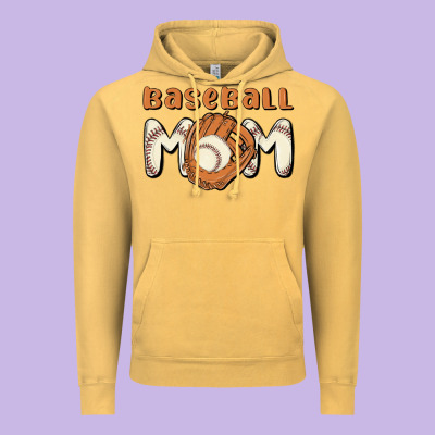 Baseball Mom Vintage Hoodie Designed By Maliassmallbusiness