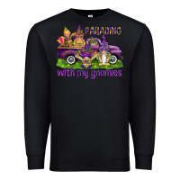 Black Parading with my gnomies Premium Sweatshirt - HowdyJamesFarm