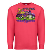 Cardinal Parading with my gnomies Premium Sweatshirt - HowdyJamesFarm