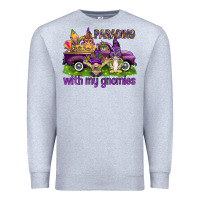Heather Grey Parading with my gnomies Premium Sweatshirt - HowdyJamesFarm
