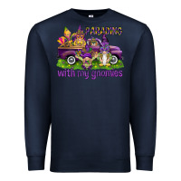 Navy Parading with my gnomies Premium Sweatshirt - HowdyJamesFarm