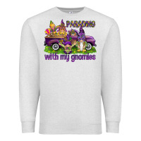 Oatmeal Heather Parading with my gnomies Premium Sweatshirt - HowdyJamesFarm