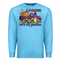 Ocean Blue Parading with my gnomies Premium Sweatshirt - HowdyJamesFarm