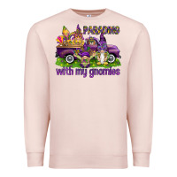 Pale Pink Parading with my gnomies Premium Sweatshirt - HowdyJamesFarm