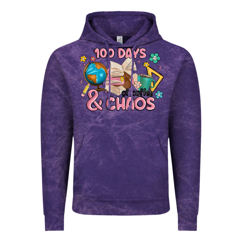 100 Days Of Coffe And Chaos Vintage Hoodie by MaliasSmallBusiness | Teevron