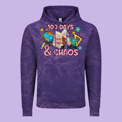 100 Days Of Coffe And Chaos Vintage Hoodie Designed By Maliassmallbusiness