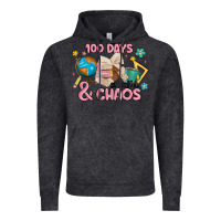 Vintage Black 100 days of coffe and chaos Vintage Hoodie - MaliasSmallBusiness