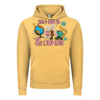 Vintage Mustard 100 days of coffe and chaos Vintage Hoodie - MaliasSmallBusiness