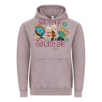 Vintage Zinc 100 days of coffe and chaos Vintage Hoodie - MaliasSmallBusiness