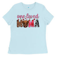 Baby Blue highland cow one loved mama Ladies Tee - JahusDesignShop