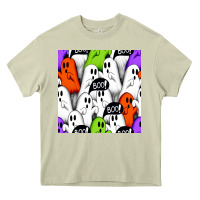 Mossy boo ghosts seamless pattern Heavy Core Tee - BundleAndBundleShop