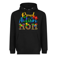 Black proud autism mom Heavyweight Hoodie - CowGirlArtShop