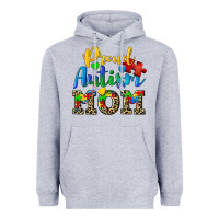 Heather Grey proud autism mom Heavyweight Hoodie - CowGirlArtShop