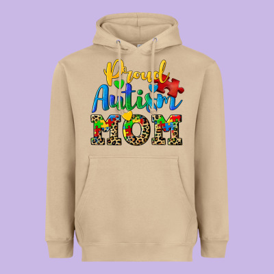 Proud Autism Mom Heavyweight Hoodie Designed By Cowgirlartshop