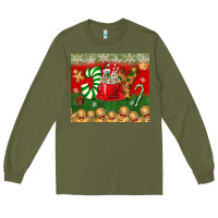 Army Green joy tumbler Long Sleeve Tee - BundleAndBundleShop